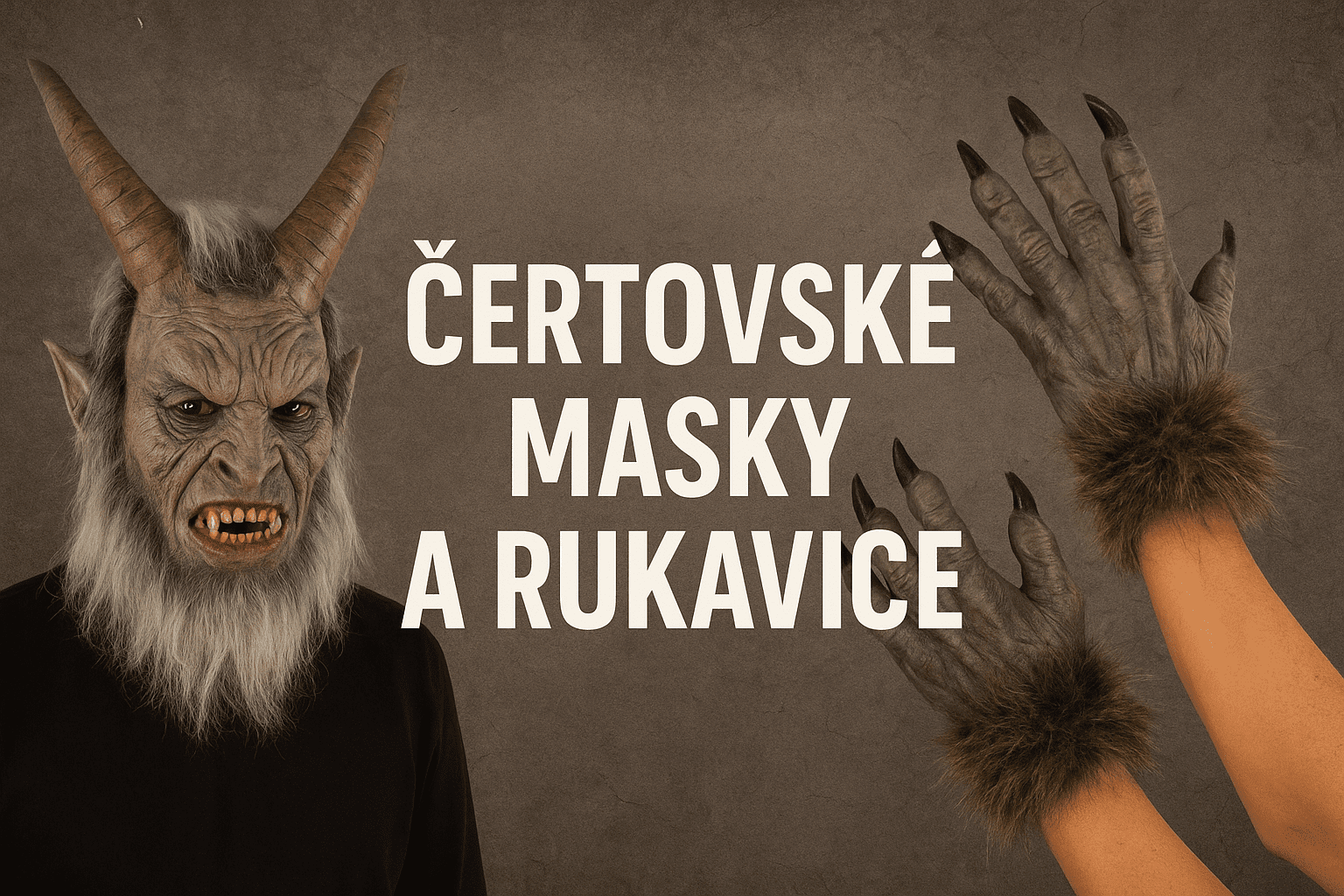 👹 Připravte se na Mikuláše s realistickými čertovskými maskami a rukavicemi