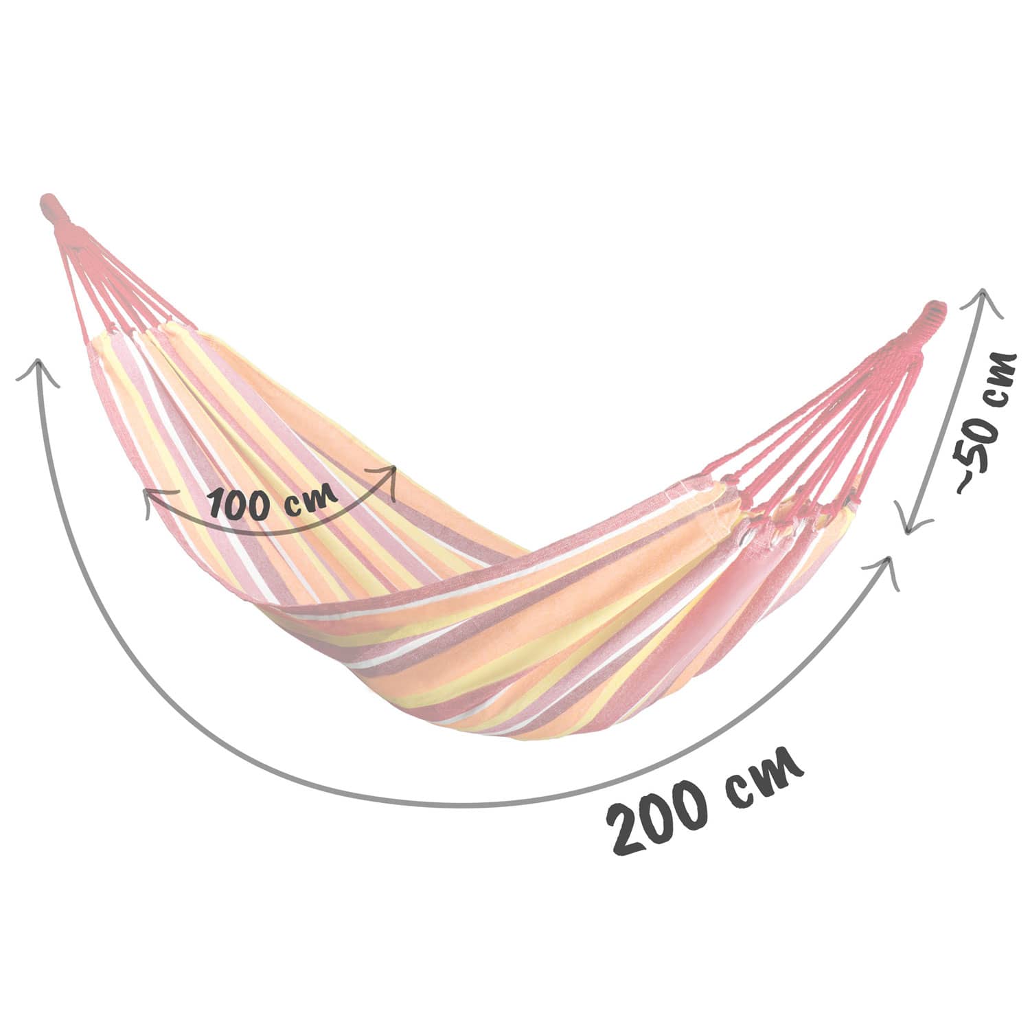 Houpací síť SINGLE červená 200x100 cm