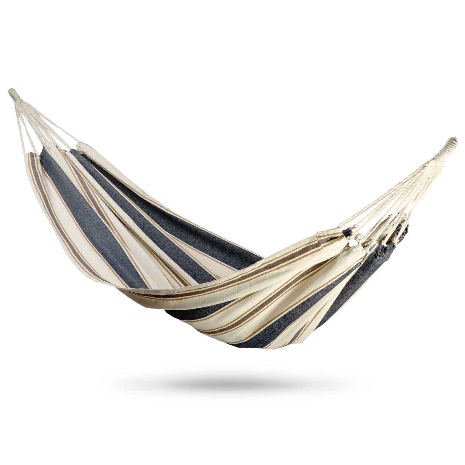 Houpací síť SINGLE modro-bílá 200x100 cm