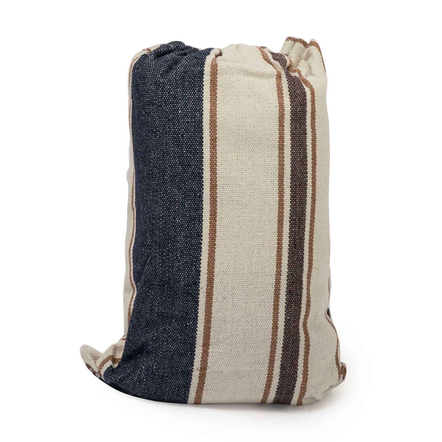 Houpací síť SINGLE modro-bílá 200x100 cm