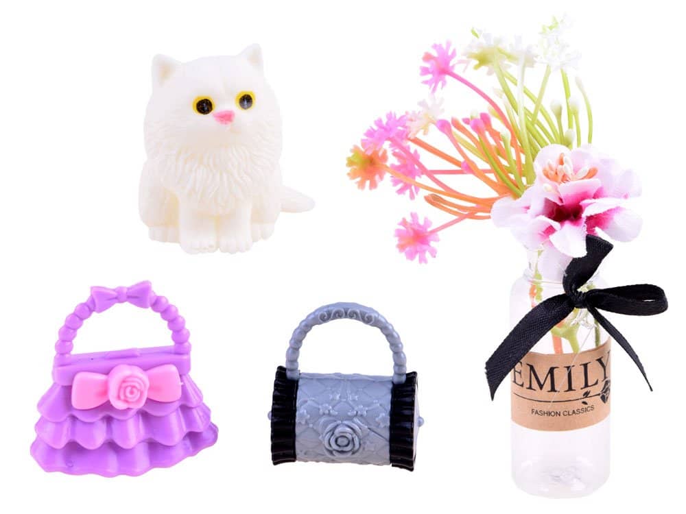 Panenka Emily s doplňky a kabelka růžovo-zlatá