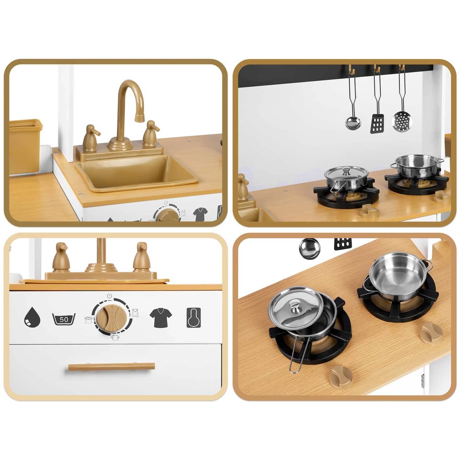 Dřevěná kuchyňka velká MODERN s doplňky