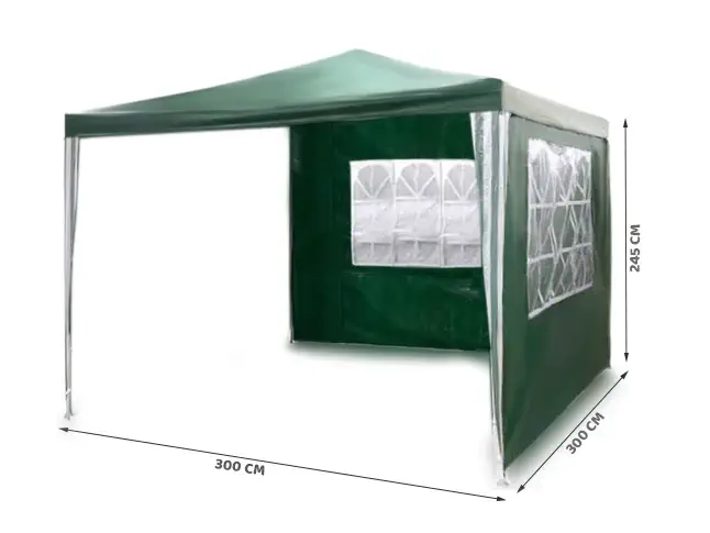 Zahradní altán PLONOS 3 x 3m zelený 