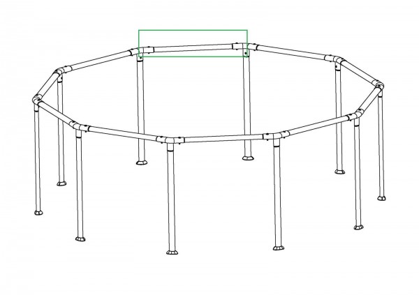 Náhradní tyč horizontální pro bazény Steel Pro MAX 305 / 366 cm, kulatá