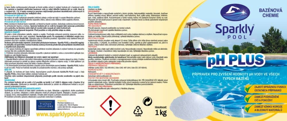 Sparkly POOL pH PLUS 1 kg
