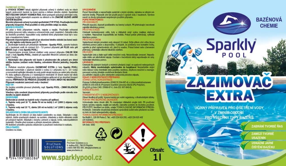 Sparkly POOL Zazimovač bazénu EXTRA 1 l