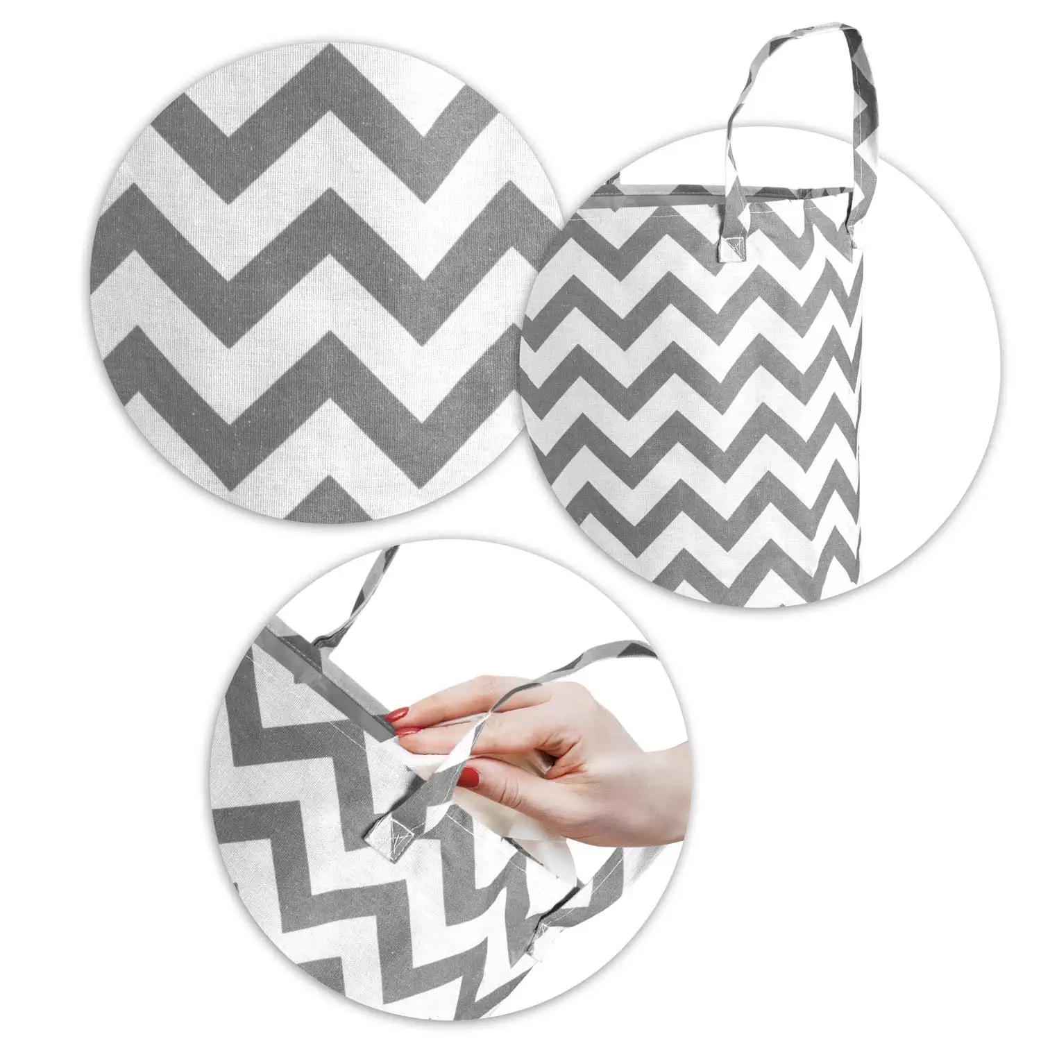 Velký koš na hračky CIKCAK šedý Nukido