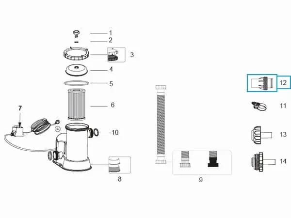 Náhradní sdaptér na bazénovou hadici 38 mm