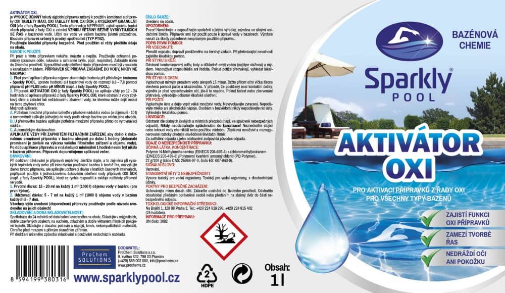 Sparkly POOL Kyslíkový aktivátor oxi 1 l