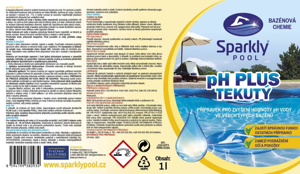 Sparkly POOL pH plus tekutý 1 l