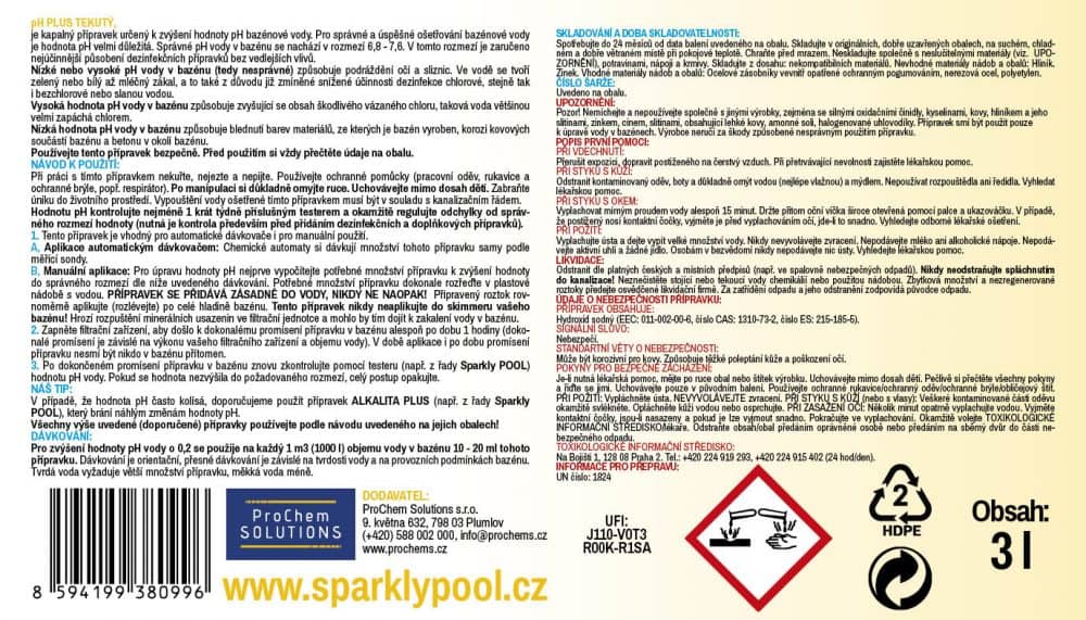 Sparkly POOL pH plus tekutý 1 l