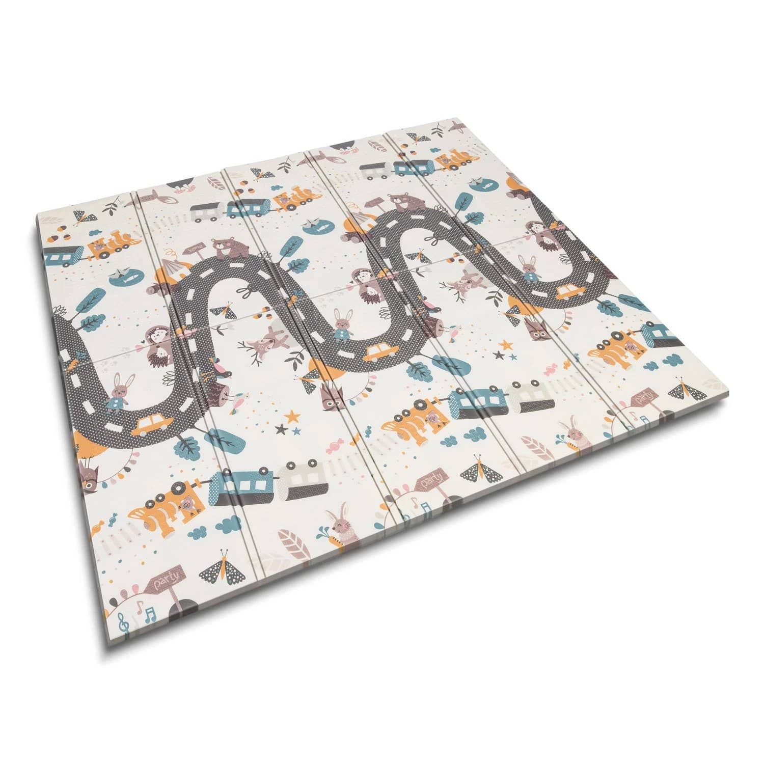 Pěnová skládací oboustranná podložka NUKIDO 200x180 cm CESTA