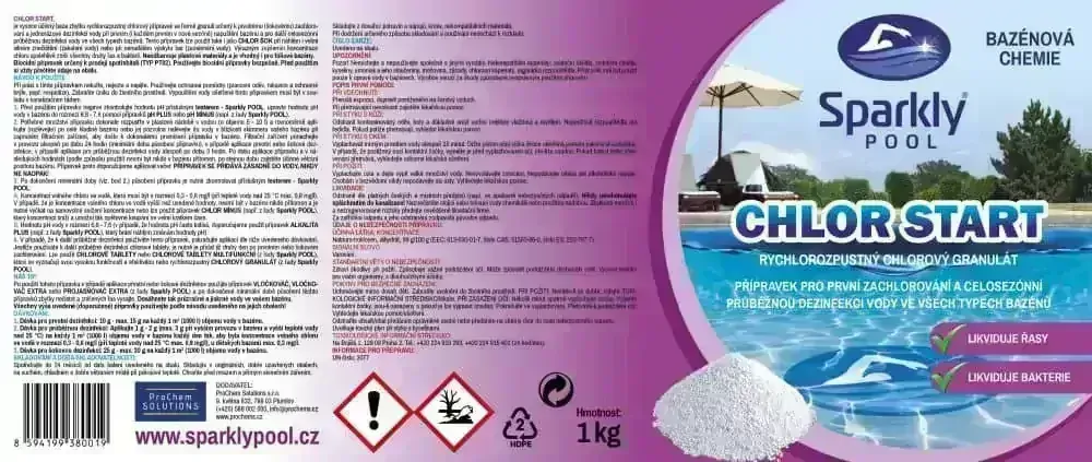 Sparkly POOL Chlor start 1 kg