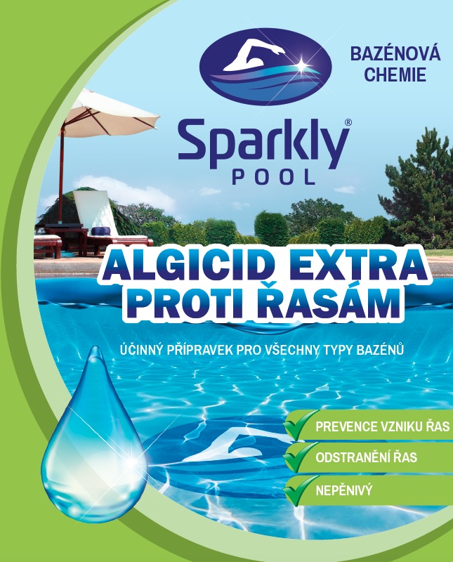 Sparkly POOL Algicid EXTRA proti řasám - Stop řasám