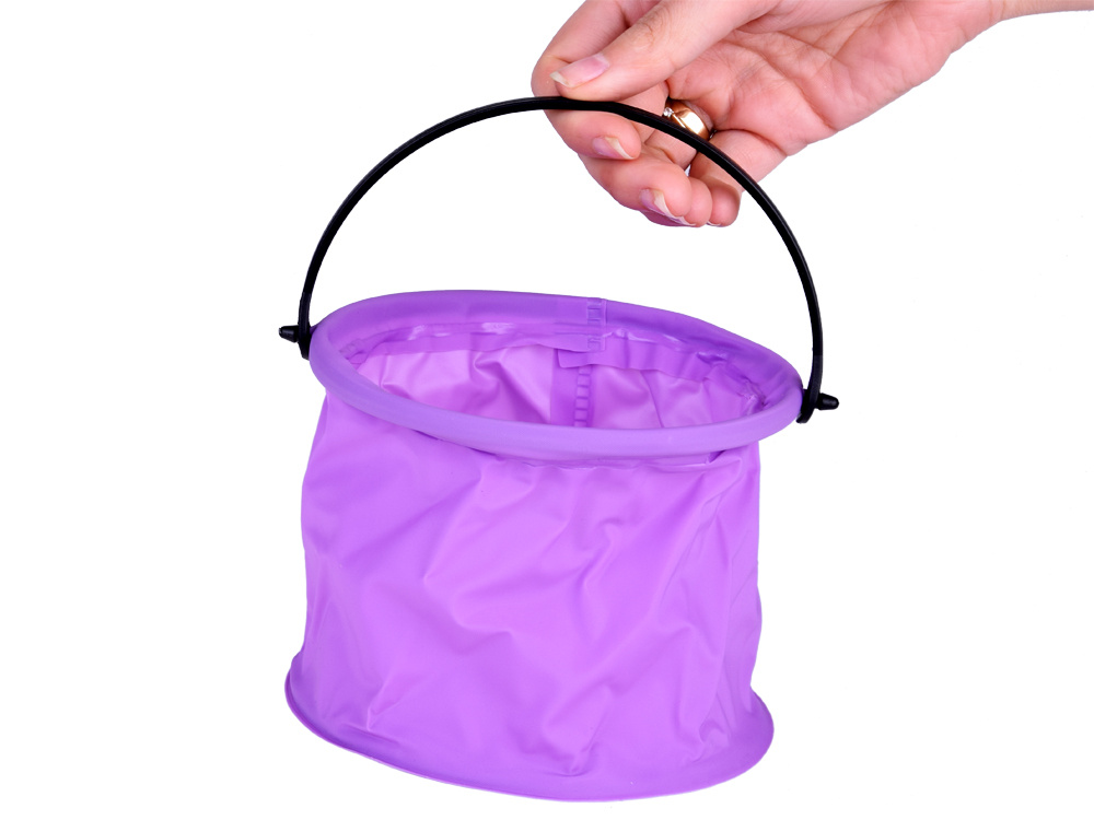 Skládací kbelík na pláž nebo zahradu MODRÝ