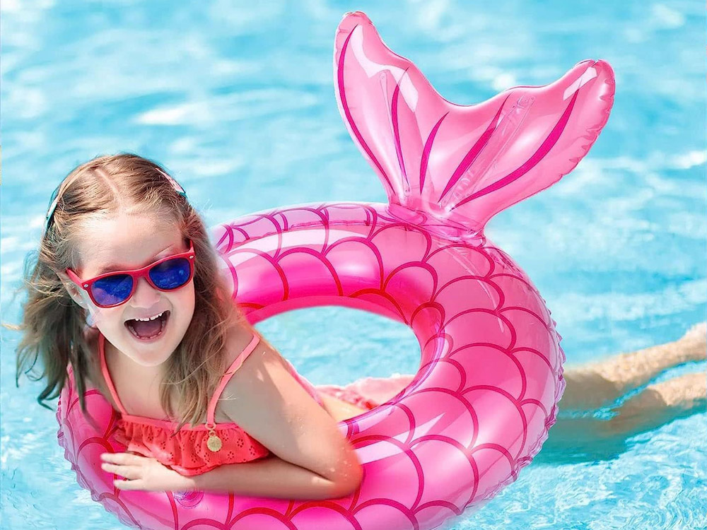 Dětský nafukovací kruh Mořská panna 60cm růžový