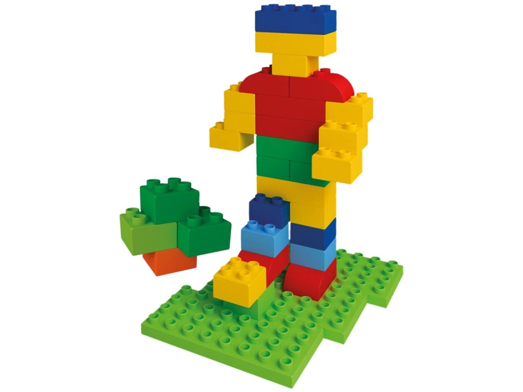 Stavebnice UNICO PLUS 100 ks kostiček v plastovém kyblíčku