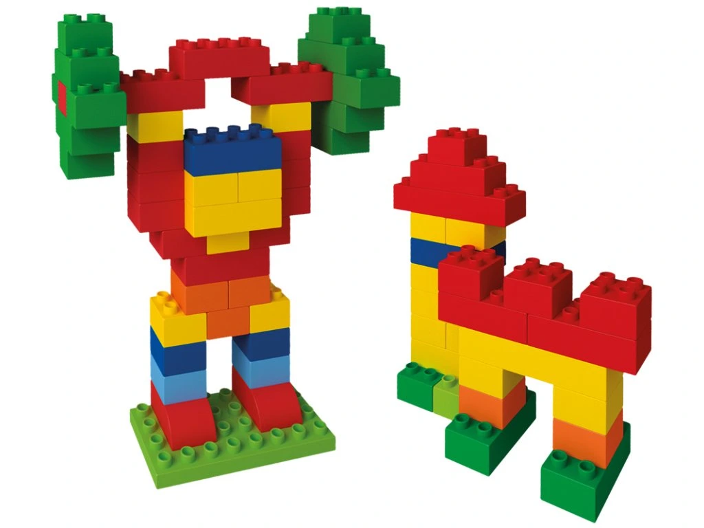 Stavebnice UNICO PLUS 100 ks kostiček v plastovém kyblíčku