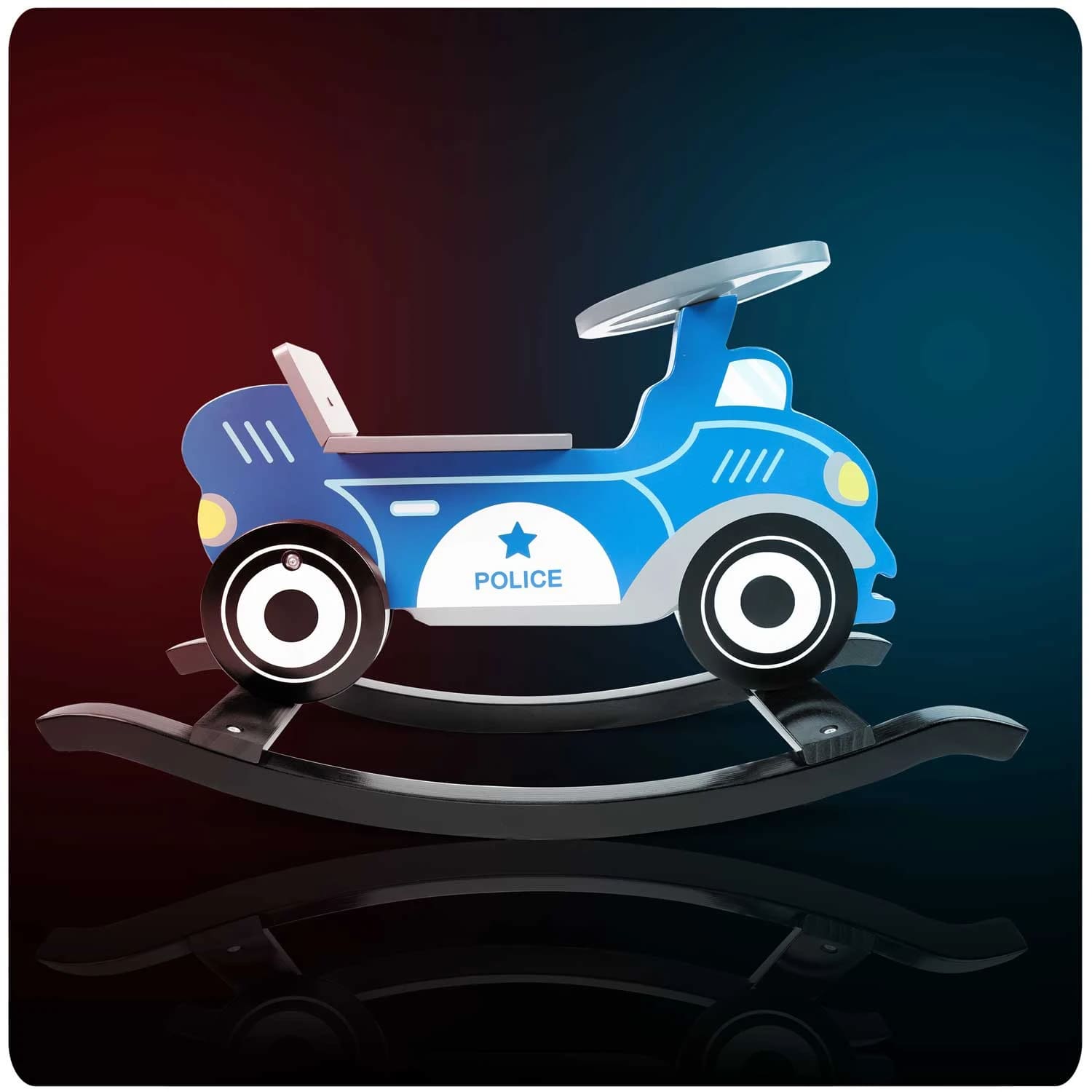 Dřevěnné houpací auto Ricokids policie