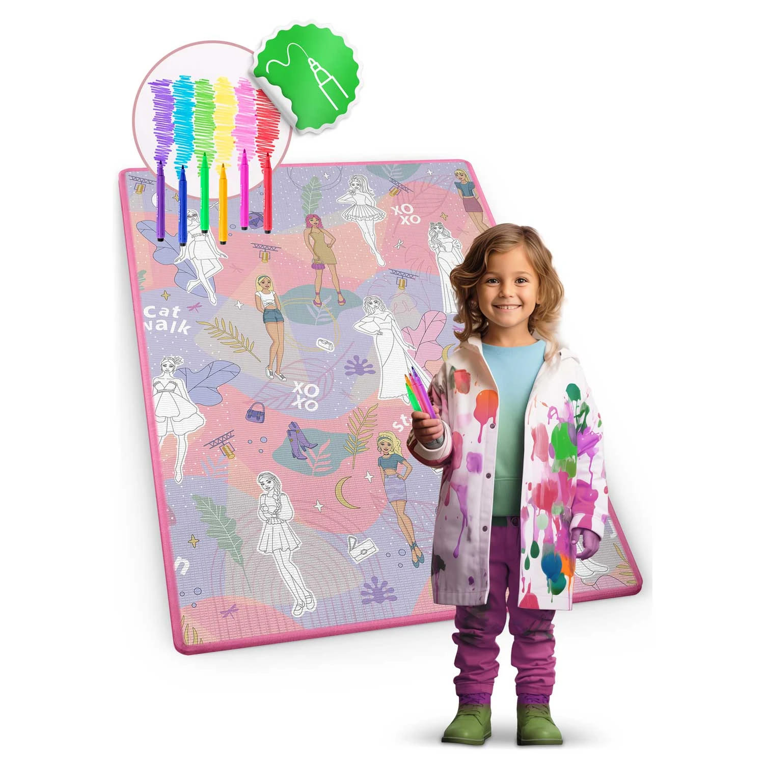 Ricokids Válcovaná pěnová podložka na vybarvování PRINCESS