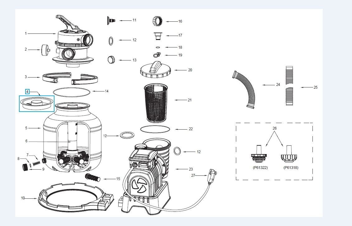Náhradní pískový štít do nádob filtrací