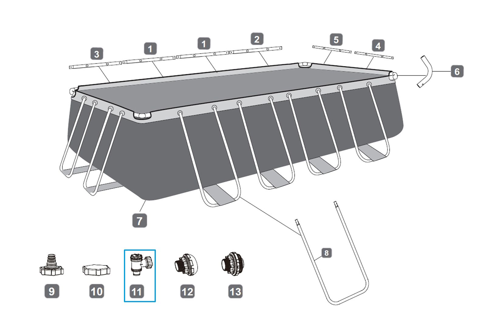 Uzavírací ventil k bazénům P6(H2)510