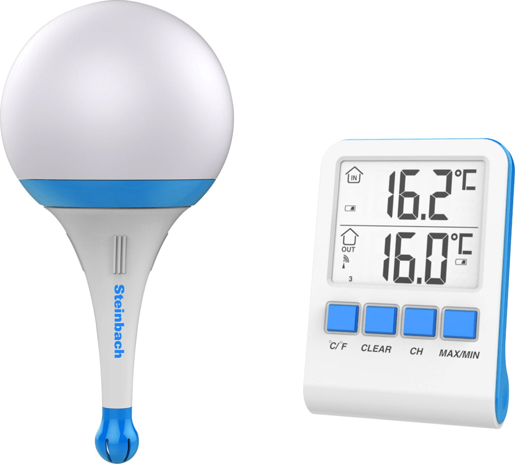 Lampa s bezdrátovým digitálním teploměrem