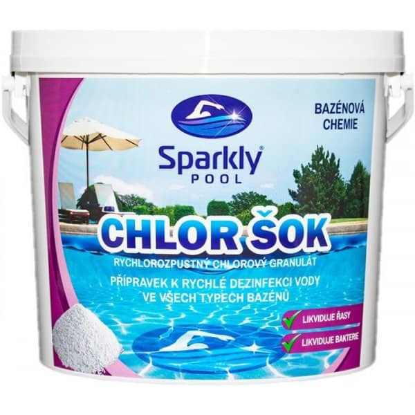 Sparkly POOL Chlor šok 3 kg