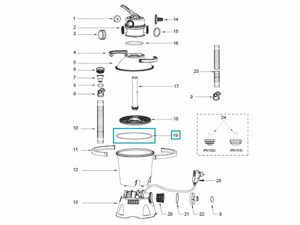 Náhradní tesnění pro nádobu filtrace Bestway