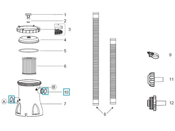 Náhradní těsnění kroužek pro filtrace Bestway filtrace