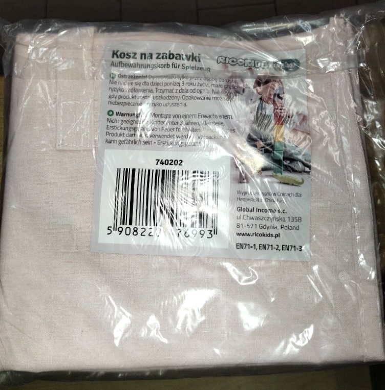 Velký koš na hračky PINK Nukido