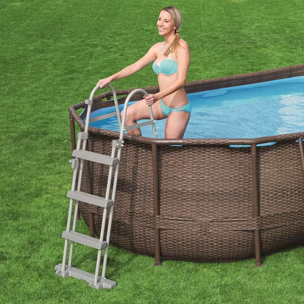 Bestway 58330 Schůdky do bazénu s výškou 107 cm šedé